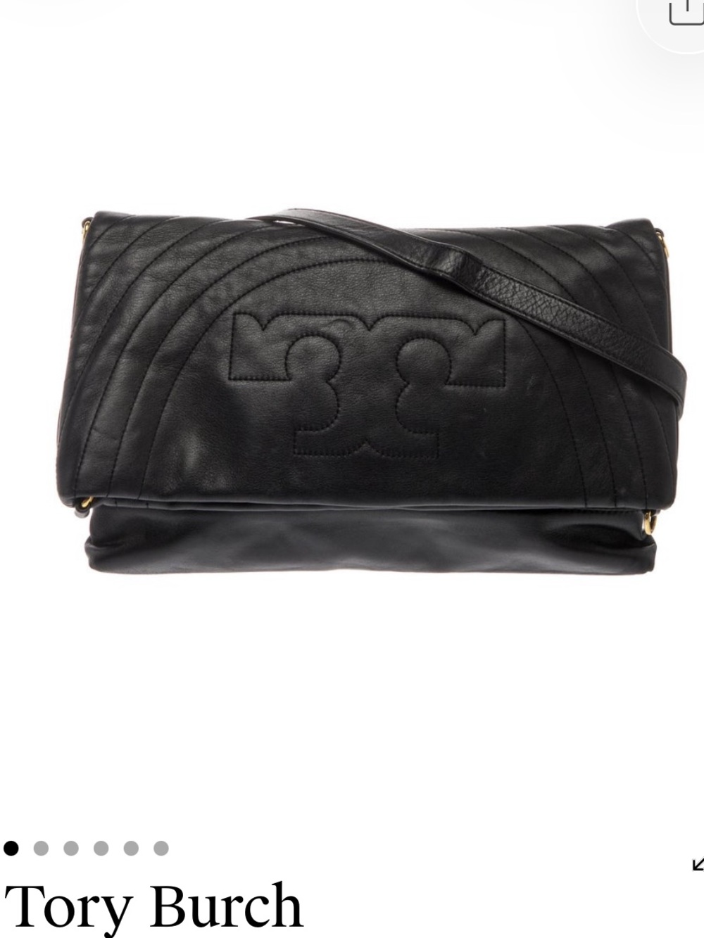 ✨Tory Burch Marion Quilted Foldover Crossbody Bag/Clutch Soft Leather bag✅
